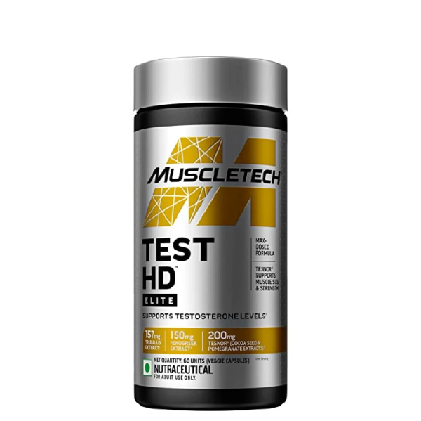 MuscleTech Test HD Elite, 60 Capsules, Body Fuel India's no.1 authentic online supplement store